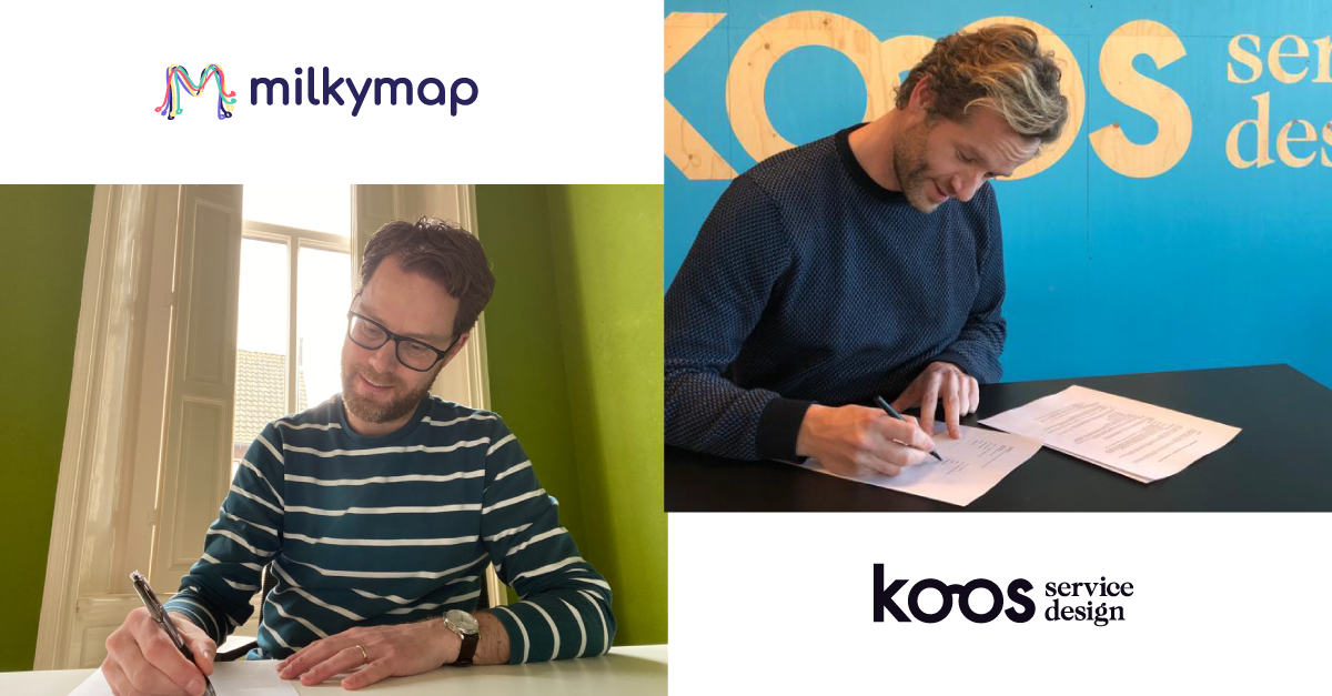 Milkymap and Koos Service Design partnership announcement for superior Customer Experience